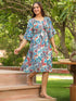Printed Fit & Flared Midi Ethnic Dresses